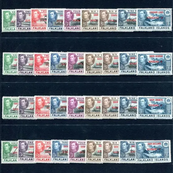 Falkland Island Deps 1944/45 KGVI Pictorials with ...