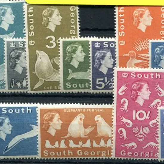 Falklands Deps-South Georgia 1963 QEII defins set ...