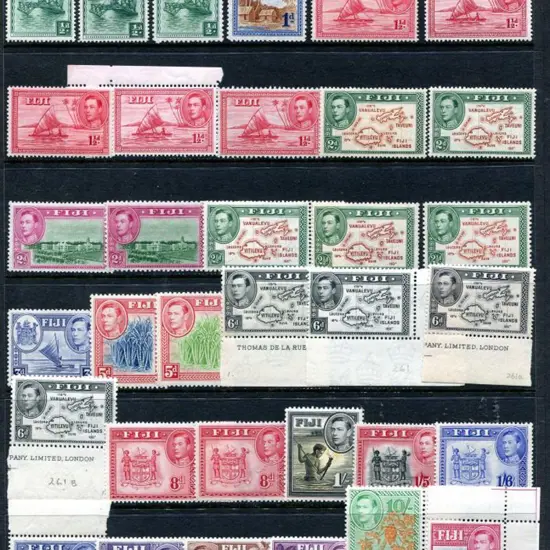 Fiji 1938/55 KGVI Pictorials to £1 incl all ...