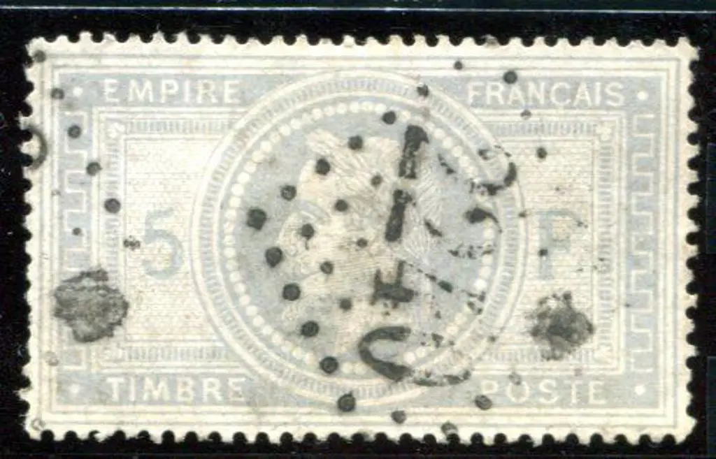 France 1869 5f Napoleon. Used with "2240" numeral ... Image 1++