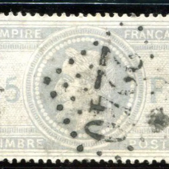 France 1869 5f Napoleon. Used with "2240" numeral ...