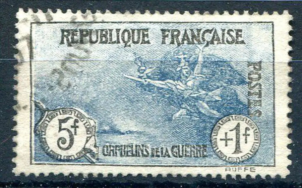 France 1926 5f + 1f War Orphans Fund blue fine ... Image 1++
