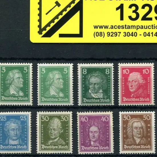 Germany 1926/27 Famous Germans set of 13 MUH. Mi ...