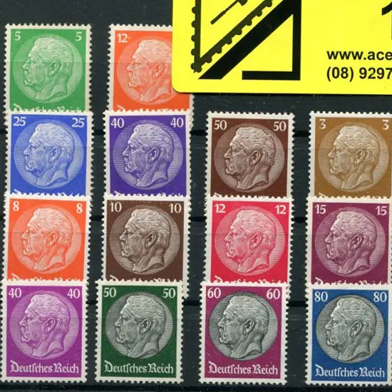 Germany 1932/33 Hindenburg set of 21 with 1st ...