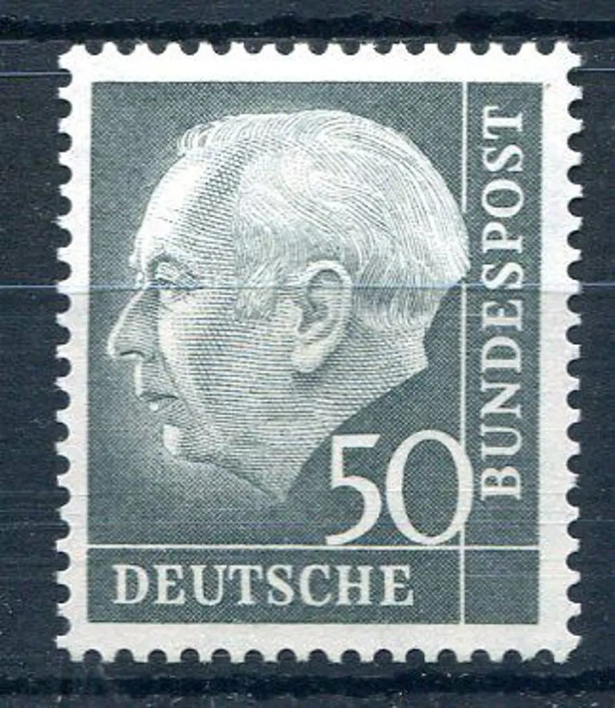 Germany-West 1954/60 50pf Heuss Fresh MUH & the ... Image 1++