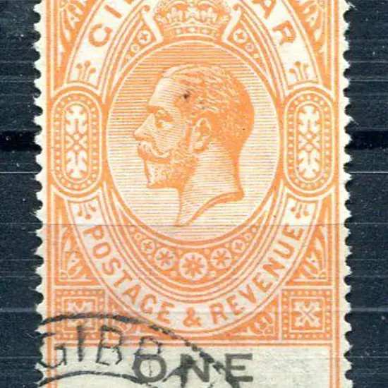 Gibraltar 1925/32 £1 red-orange & black fine used. ...