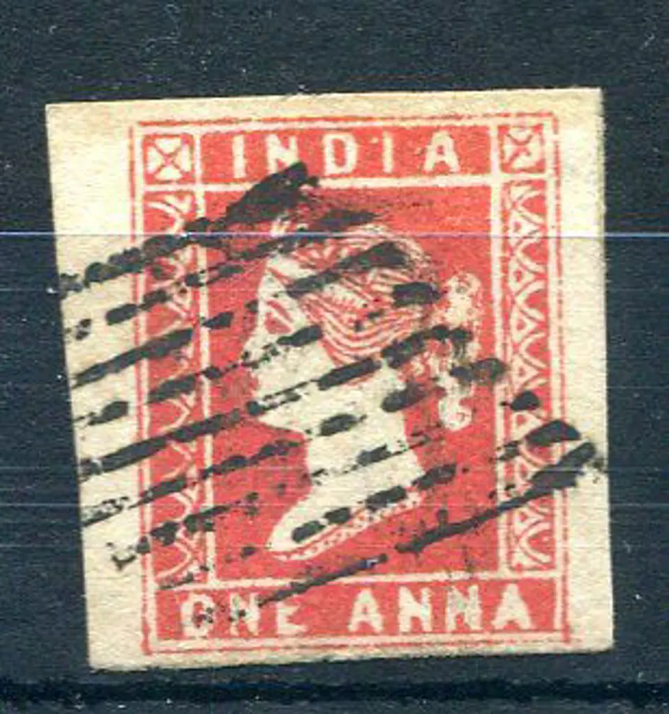 India 1854-55 1a red. Fine used with 4 good to ... Image 1++