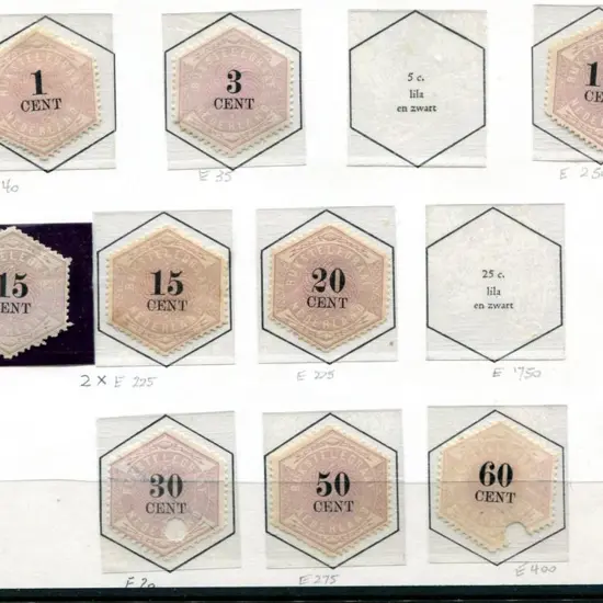 Netherlands 1877/1903 Telegram hexagonal issue in ...