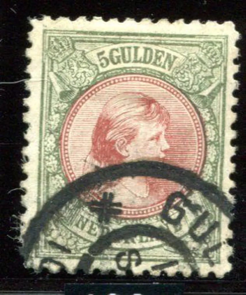 Netherlands 1896 5g red brown & bronze green ... Image 1++