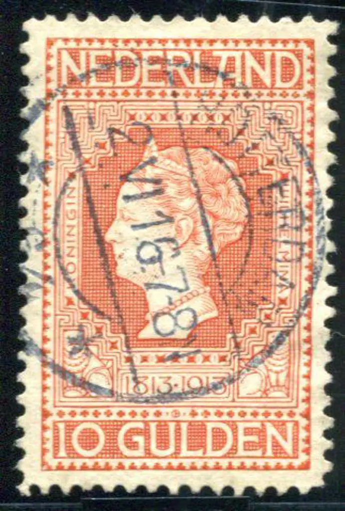 Netherlands 1913 10g Centenary with neat central ... Image 1++