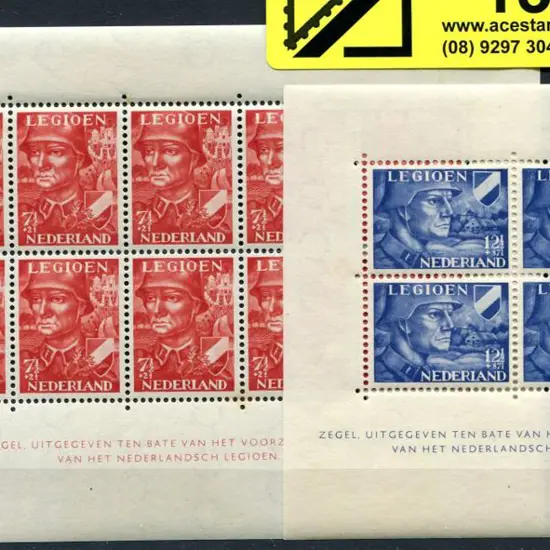 Netherlands 1942 1942 Legion M/S's pair. Two minor ...