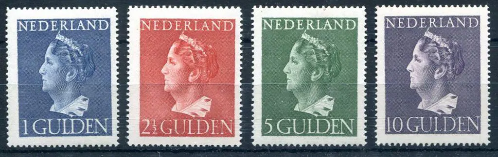 Netherlands 1946/47 1g to 10g Queen Wilhelmina. ... Image 1++