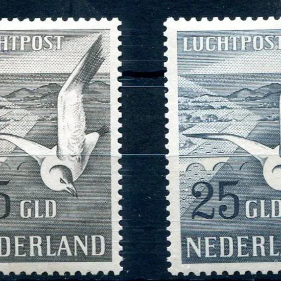 Netherlands 1951 15g & 25g Gull Airs. MVLH with ...