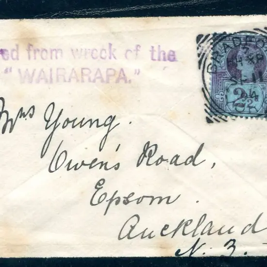 New Zealand 1894 (11th Sept) GB 2½d QV Jubilee on ...