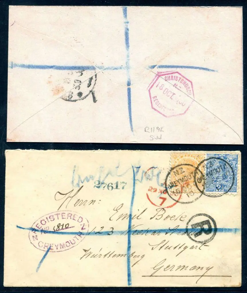 New Zealand 1900 (15th Oct) 2½d & 3d QV on ... Image 1++