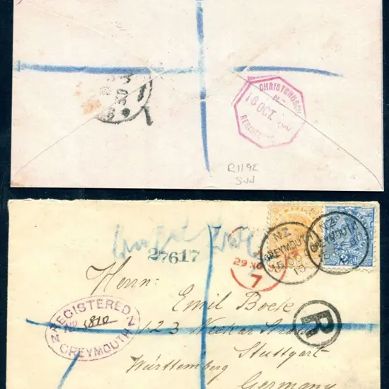 New Zealand 1900 (15th Oct) 2½d & 3d QV on ...