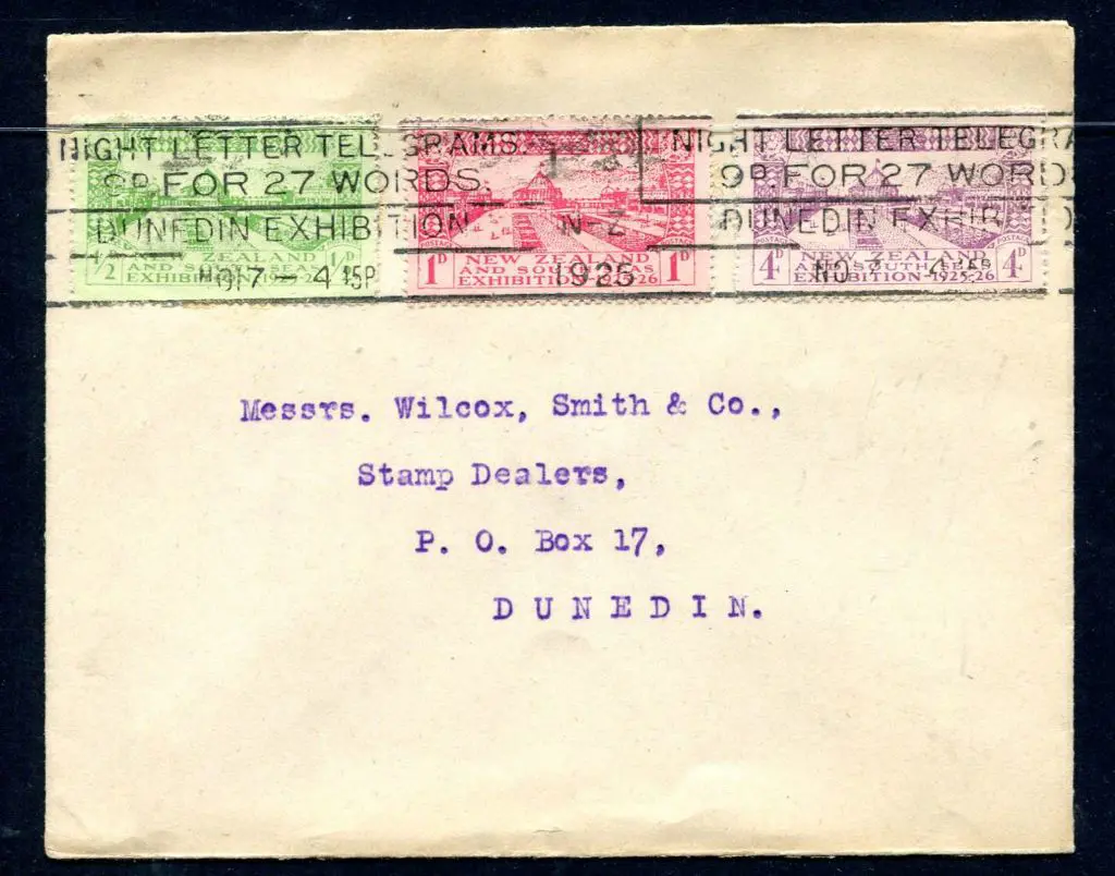 New Zealand 1925 (17th Nov) ½d, 1d & 4d Dunedin ... Image 1++
