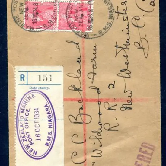 New Zealand 1934 (16th Oct) 1d KGV x 6 on ...
