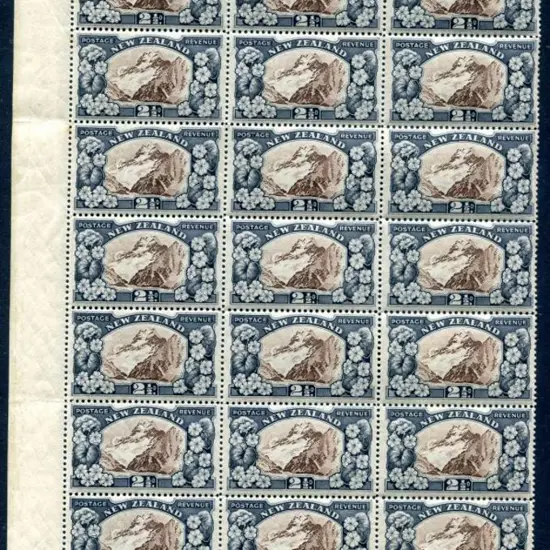 New Zealand 1935 2½d chocolate & blue experimental ...