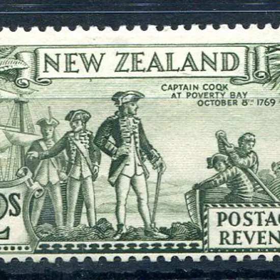 New Zealand 1936/42 2/- olive Cook perf. 13½x14 ...