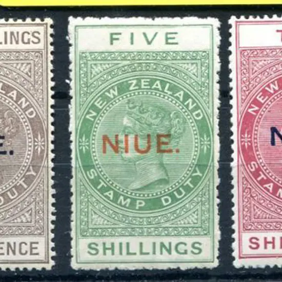 New Zealand-Niue 1918/29 2/- to £1 NZ postal ...