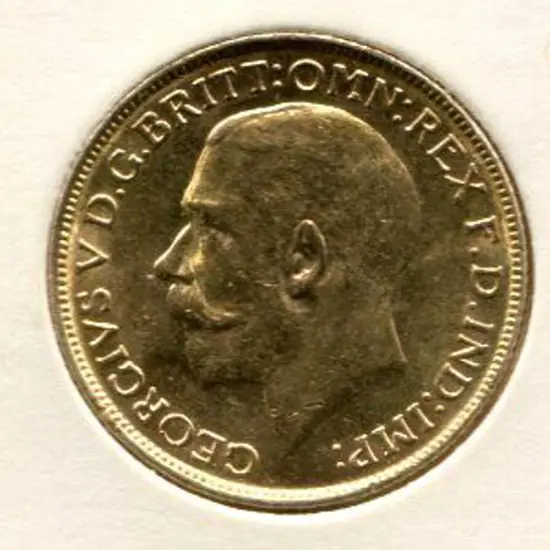 1926 KGV Sovereign from Melbourne. UNC