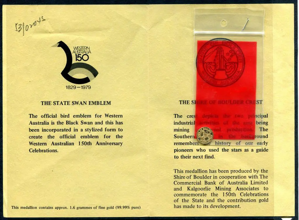 1979 150th Anniv of WA produced by the Shire of ... Image 1++