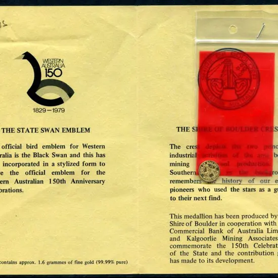 1979 150th Anniv of WA produced by the Shire of ...
