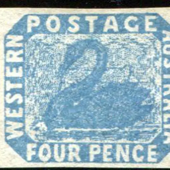 1854/55 4d blue with 4 large to close margins with ...