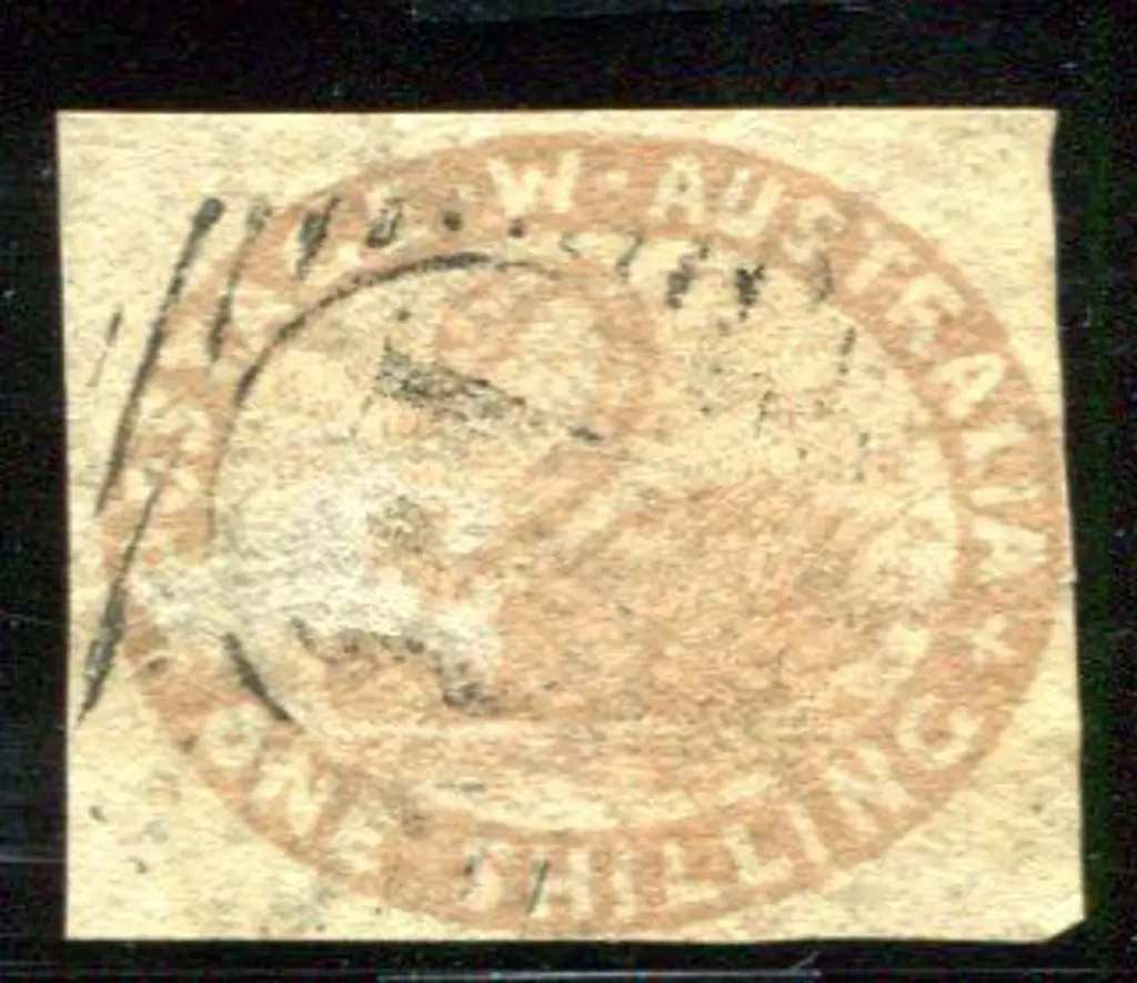 1855/55 1/- pale brown with 4 close to touching ... Image 1++