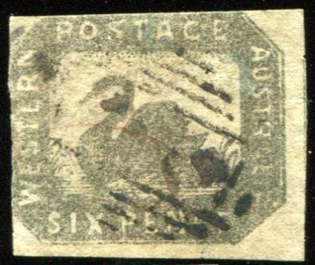 1859 6d grey black with broad margins right & ... Image 1++