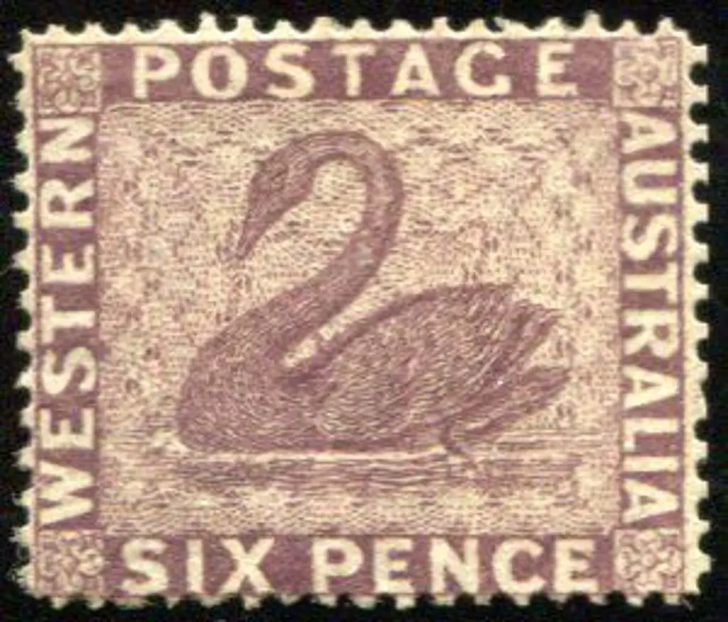 1861 6d purple brown, perf clean-cut 14-16. MLH ... Image 1++