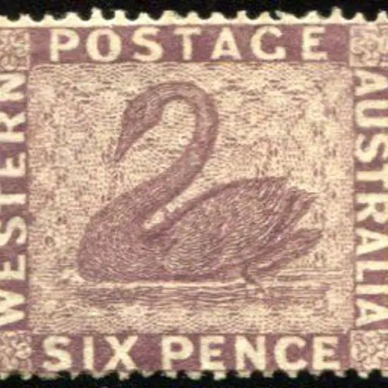 1861 6d purple brown, perf clean-cut 14-16. MLH ...
