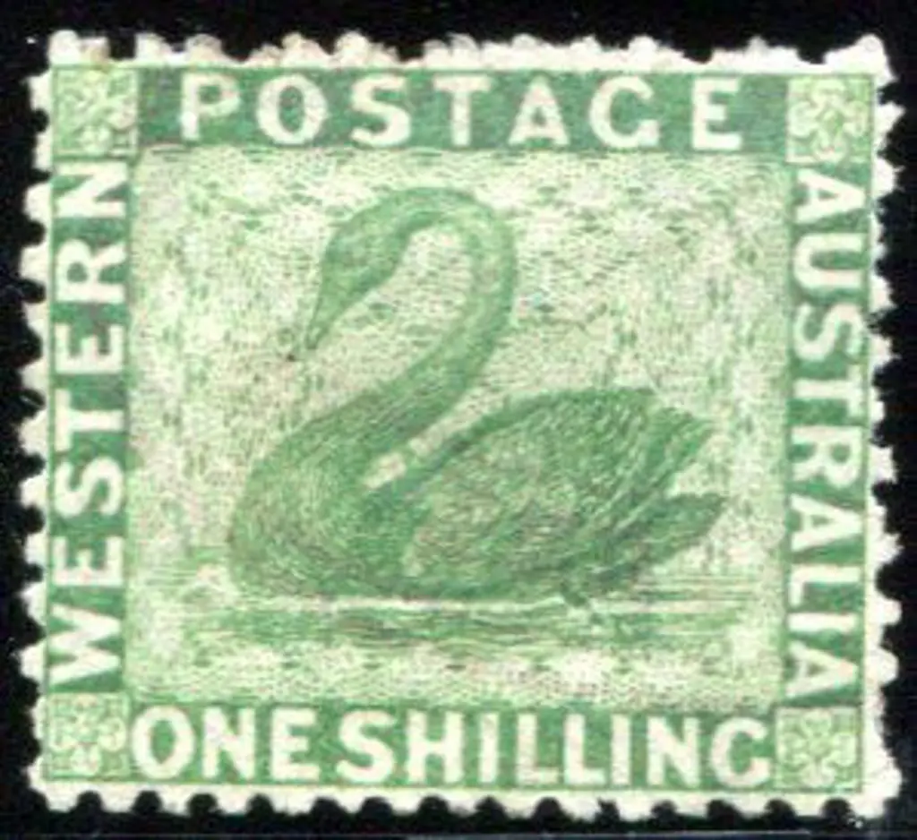 1865 1/- bright green, wmk crown CC, Perf. 12½. ... Image 1++