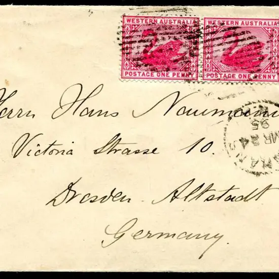 1895 (24th Mar) DO13 obliterator with Hannans 3b ...