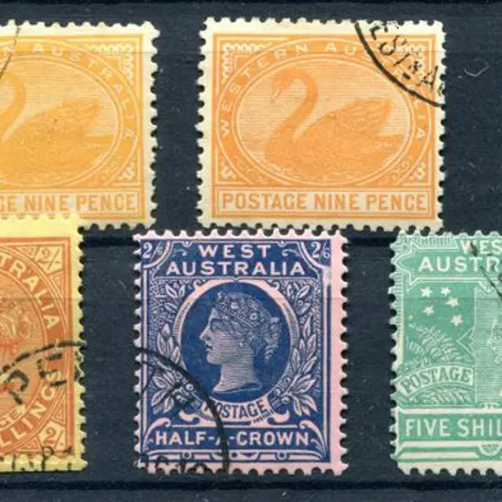 1898/1907 1/- WcrownA, 1902/11 8d, 9d (2), 2/- ...