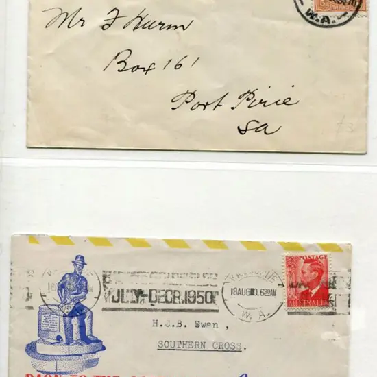 1900-1973 postcards & covers with 6 addressed ...