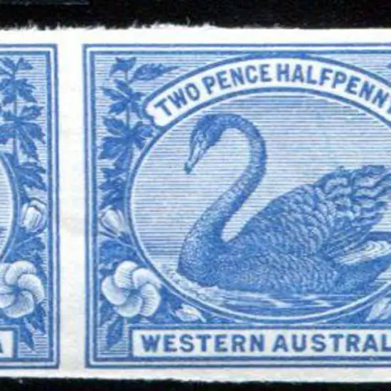 1901 2½d blue imperforate horizontal plate proof ...