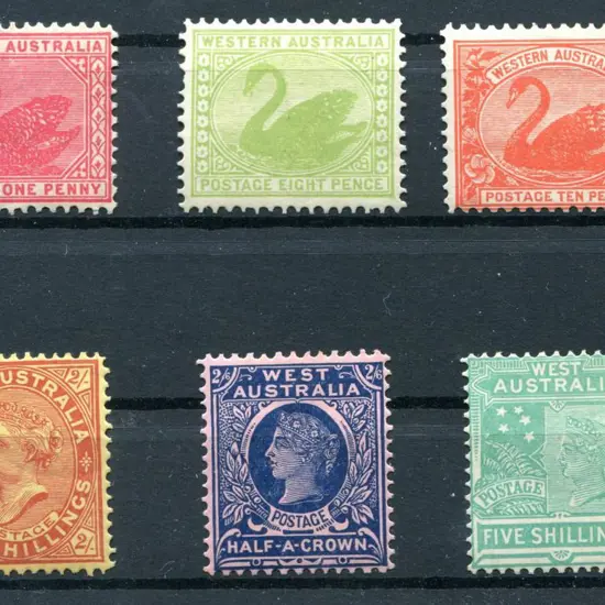 1902/11 1d carmine red, 8d apple green, 10d red, ...