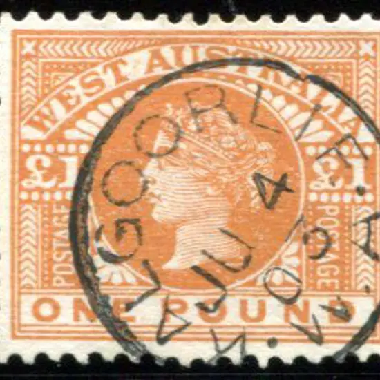 1902 £1 orange-brown, superb fine used with crisp ...