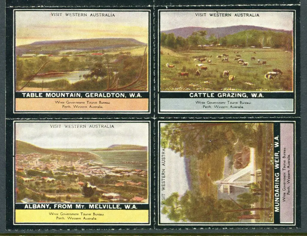 1929 Tourist Bureau block of 4 rouletted ... Image 1++