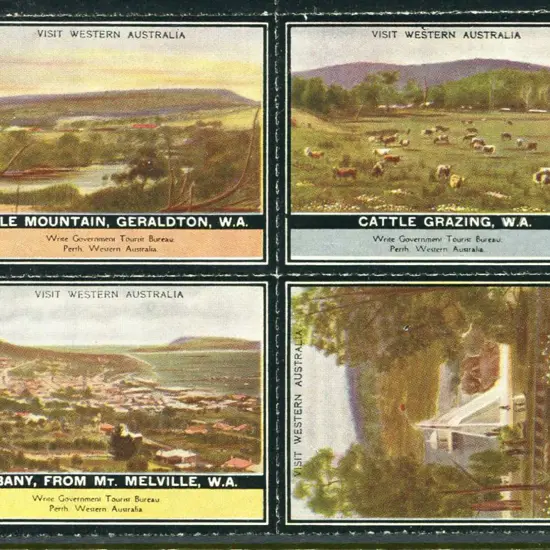 1929 Tourist Bureau block of 4 rouletted ...