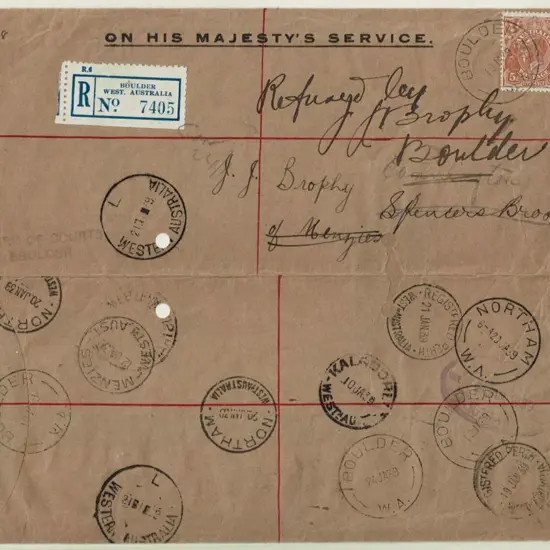 1936-1977 Registered covers with 1936 (27th Oct) ...
