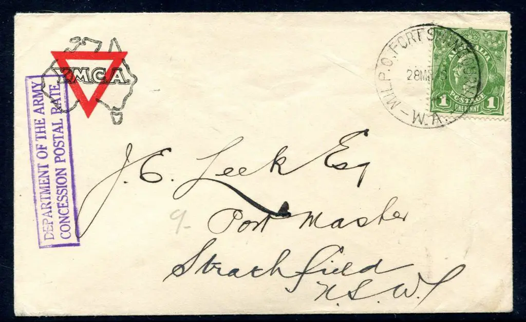 1940 (28th Mar) YMCA env with 1d green KGV tied by ... Image 1++