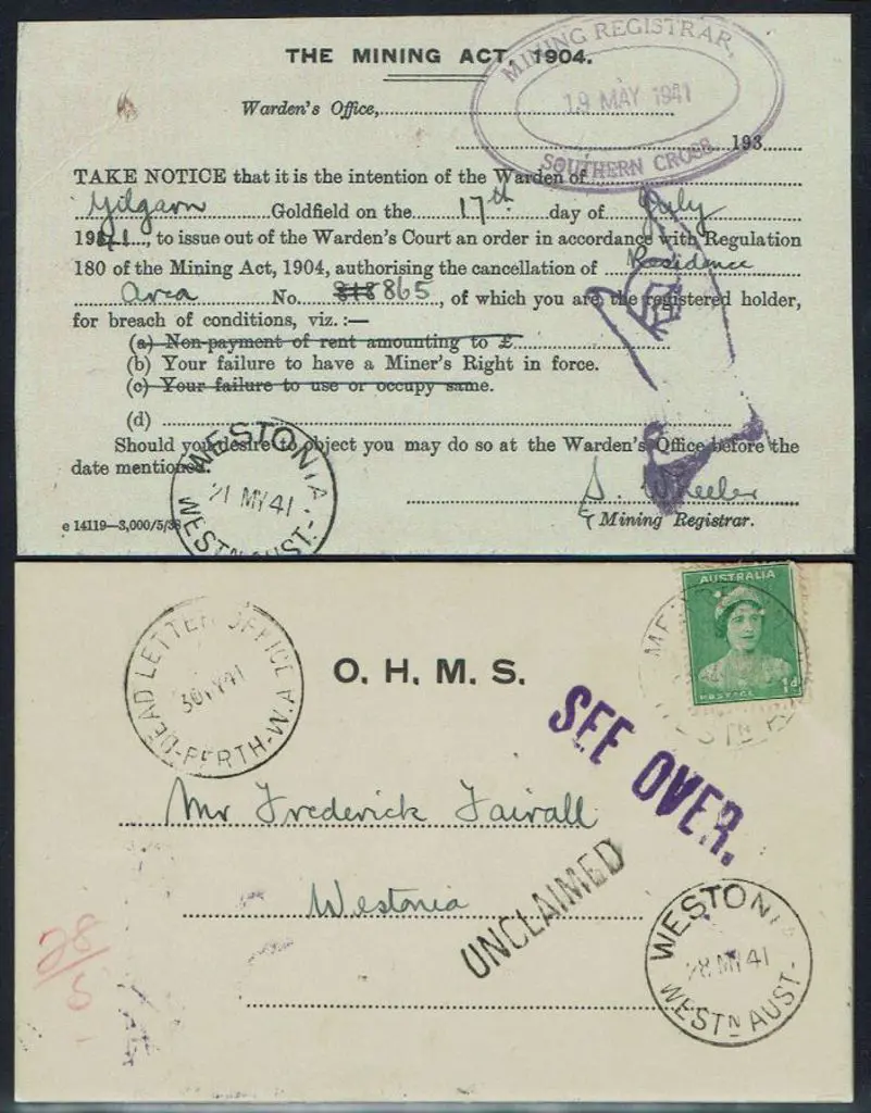 1941 (19th May) OHMS advice postcard from the ... Image 1++