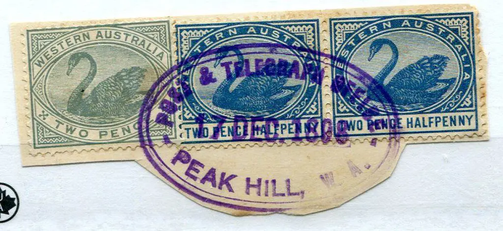 Peak Hill Post & Telegraph Office ORS1 on 3 swan ... Image 1++