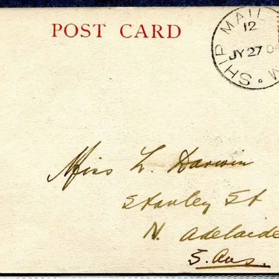 Perth Ship Mail Room duplex type DXHt Index 12 ...