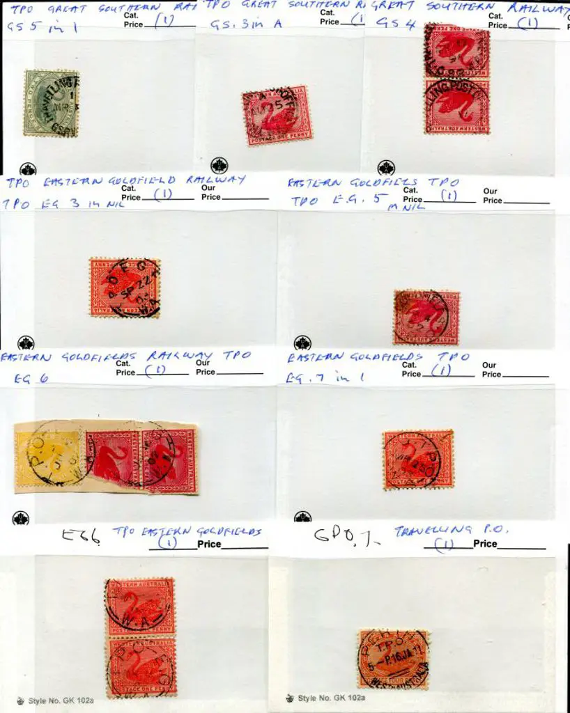 Travelling PO postmarks for TPO Great Southern ... Image 1++