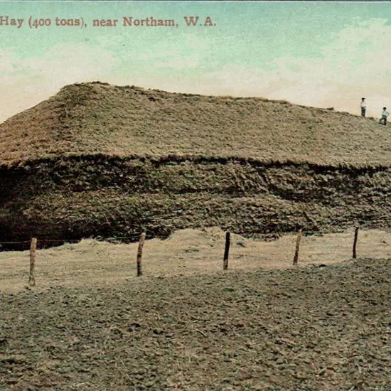 "A Stack of Hay (400 tons), near Northam, WA" ...