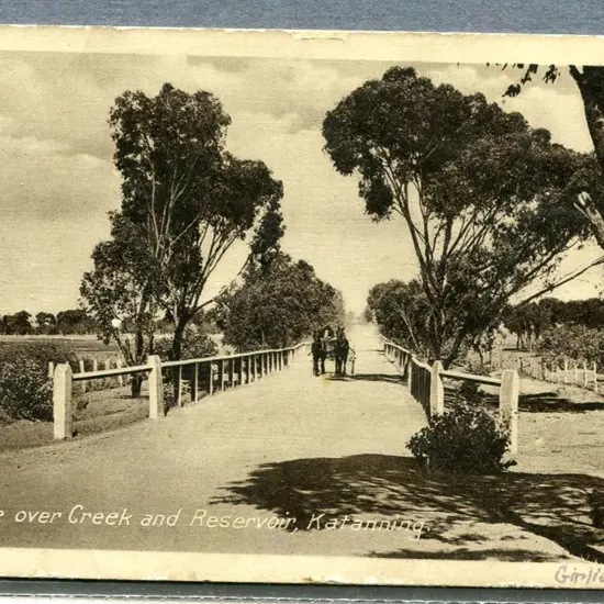 "Bridge of Creek and Reservoir Katanning" b&w ...